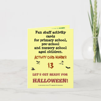 Halloween - Exemple de carte de taille de note
