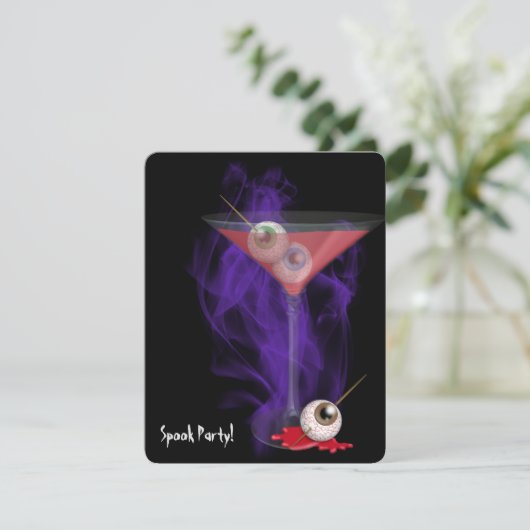Halloween Eyeball Martini en invitation de fumée v (Debout devant)