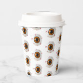 Halloween Eyeball Paper Cups size: 8 oz Papieren Bekers (Achterkant)