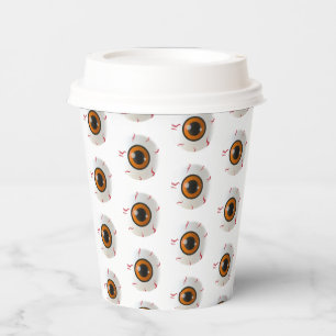 Halloween Eyeball Paper Cups size: 8 oz Papieren Bekers