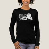 Halloween Eyelash Ghost Tri-Blend Shirt (Voorkant)