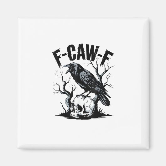 Halloween F-Caw-F Bird Crow Women Men Retro Classi Magneet (Voorkant)