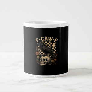 Halloween F-Caw-F Raaf Vogel F-Caw-F Kraai Geruit Extra Grote Beker