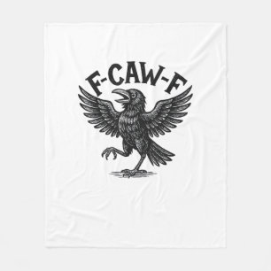 Halloween F-Caw-F Vogel Kraai Vrouwen Mannen Minim Fleece Deken