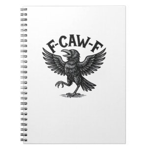Halloween F-Caw-F Vogel Kraai Vrouwen Mannen Minim Notitieboek