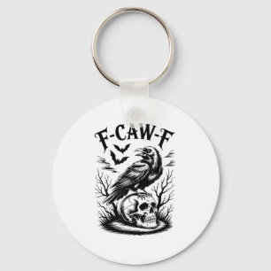 Halloween F-Caw-F Vogel Kraai Vrouwen Mannen Trend Sleutelhanger