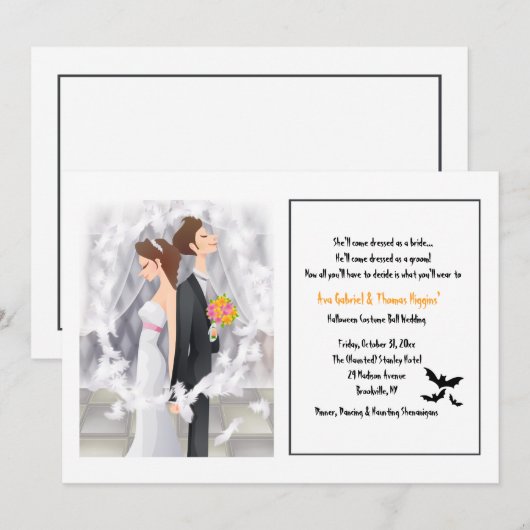 Halloween Faire-part de mariage (Devant / Derrière)