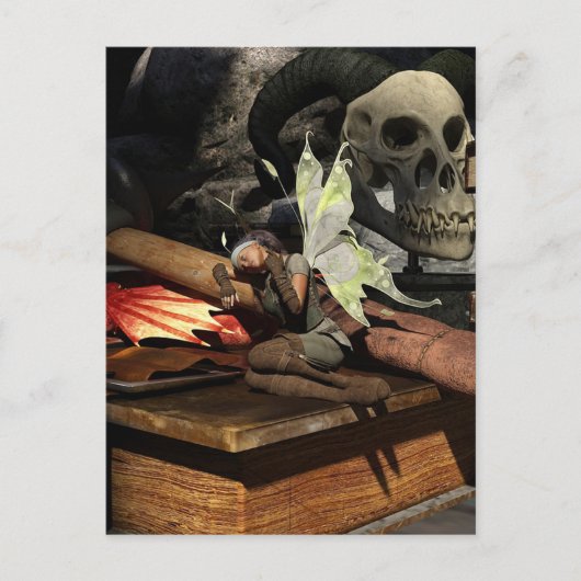 Halloween Fairy and Skull Briefkaart (Voorkant)