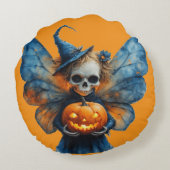 Halloween Fairy Rond Kussen (Achterkant)