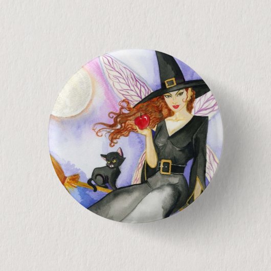 Halloween Fairy Ronde Button 3,2 Cm (Voorkant)