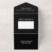 Halloween Fall bruiloft Floral Waterverf Snake All In One Uitnodiging (Buitenkant)