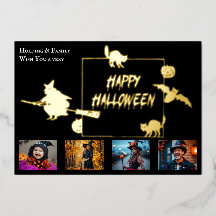 Halloween Familie Vier Foto Collage