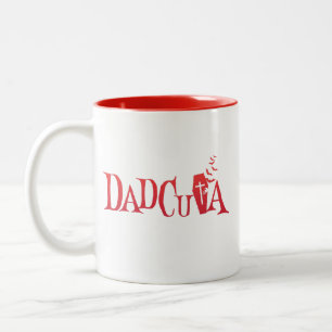 Halloween Family Matching Dad Dadcula Dracula Tweekleurige Koffiemok