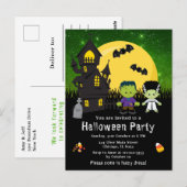 Halloween Fancy Dress Party Monsters Green Briefkaart (Voorkant / Achterkant)