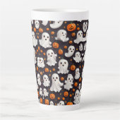 Halloween fantôme et Citrouille latte Mug (Devant)
