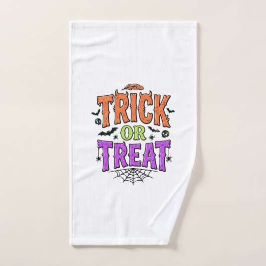 Halloween Farce Traitement Drôle Toile d'Araignée (Serviette à main)