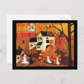 Halloween Farmhouse Briefkaart (Voorkant / Achterkant)