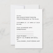 Halloween Feast Invitation Cats Kind Kaart (Achterkant)