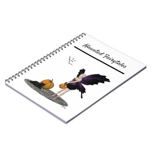 Halloween Fée Avec Carnet Spiral Citrouille (Côté gauche)