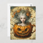 Halloween Fee in een Teacup Briefkaart (Voorkant / Achterkant)