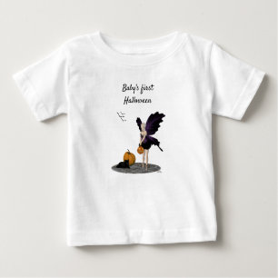 Halloween fee met pompoen Baby T-shirt