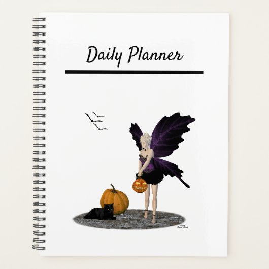 Halloween fee met pompoenen dagelijkse planner (Voorkant)