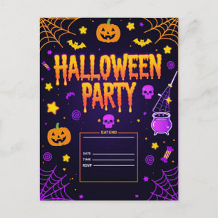 Halloween-feest bewerken feestdagenkaart