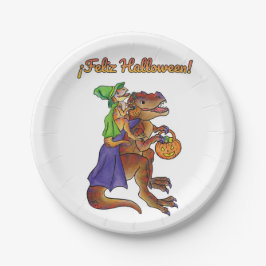 Halloween feest Dinosaur papier borden Spaans Papieren Bordje