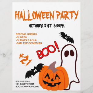 Halloween-feest evenement aankondiging DJ CLUB Fly Flyer