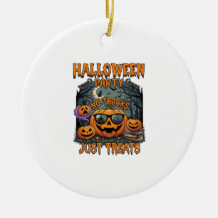 Halloween Feest Geen Nummers Alleen Treats Zonnebr Keramisch Ornament