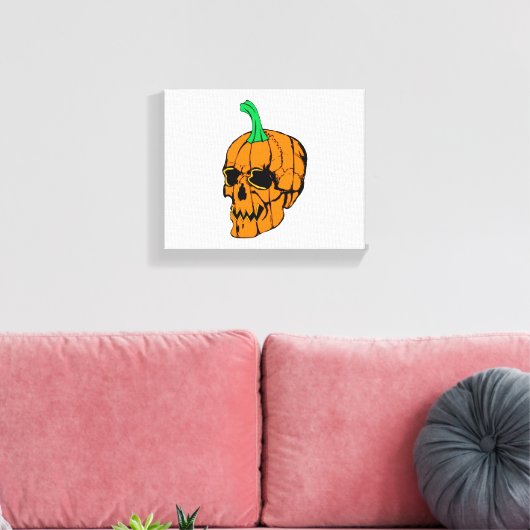 Halloween Feest Grappige Halloween Pompoen Canvas Afdruk (Insitu (Woonkamer))