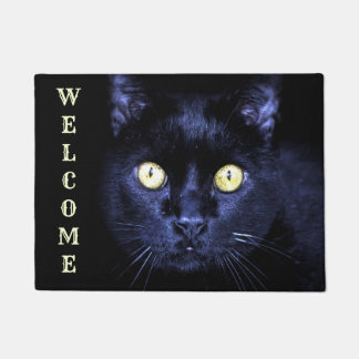 Halloween Feest Griezelen Zwarte Kat Horror Nacht Deurmat