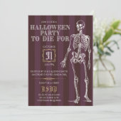 Halloween feest om voor te sterven kaart (Staand voorkant)