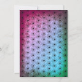 Halloween feest paarse blauwgroen Kaart (Achterkant)