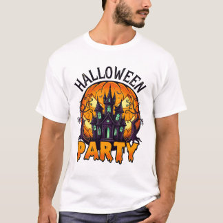Halloween Feest Spoken Huis Pompoen Vleermuizen_1 T-shirt