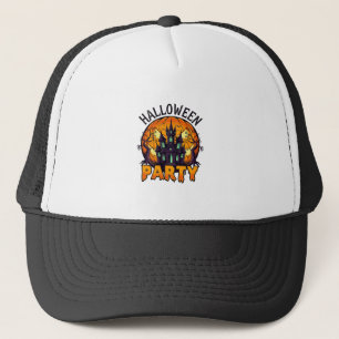 Halloween Feest Spoken Huis Pompoen Vleermuizen_1 Trucker Pet