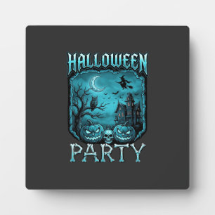 Halloween Feest Spoken Huis Pompoenen Schedel Heks Fotoplaat