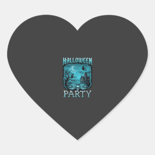 Halloween Feest Spoken Huis Pompoenen Schedel Heks Hart Sticker