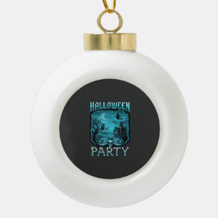 Halloween Feest Spoken Huis Pompoenen Schedel Heks Keramische Bal Ornament