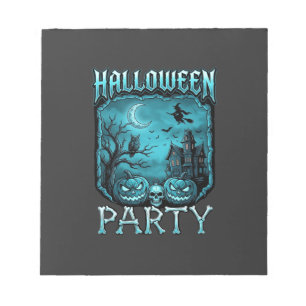 Halloween Feest Spoken Huis Pompoenen Schedel Heks Notitieblok
