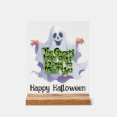 Halloween feest spookachtige groeten acryl bord (Voorkant)