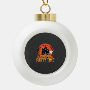 Halloween Feest Tijd Geest Pompoen Ontwerp_1 Keramische Bal Ornament