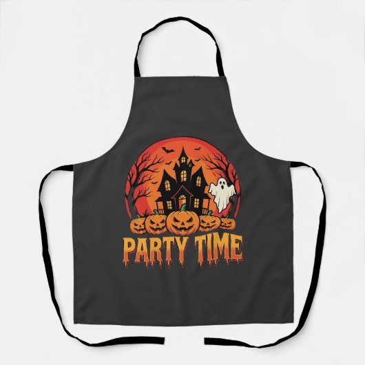 Halloween Feest Tijd Geest Pompoen Ontwerp_1 Schort (Voorkant)