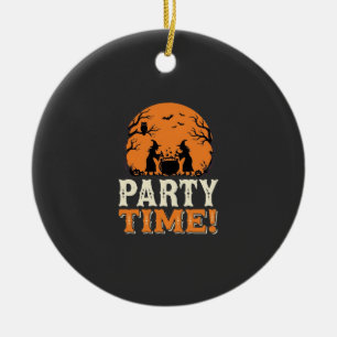 Halloween Feest Tijd Heks Ketel Ontwerp_1 Keramisch Ornament