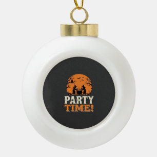 Halloween Feest Tijd Heks Ketel Ontwerp_1 Keramische Bal Ornament