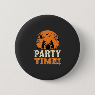 Halloween Feest Tijd Heks Ketel Ontwerp_1 Ronde Button 5,7 Cm