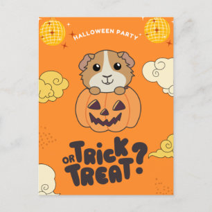 Halloween-feest Trick or Treat Cavia's Vakantie Feestdagenkaart