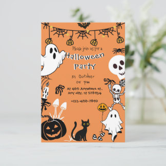 Halloween-feest uitnodiging | Griezelig Schattige