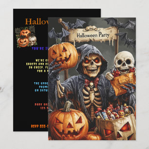Halloween Feest Uitnodiging Horror Griezelen Schri