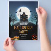 Halloween-feest uitnodiging, Spooky Night Hallowee Flyer (Hand)